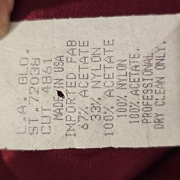 L A Glo Vintage Halter Maroon Dress - Picture 9 of 9